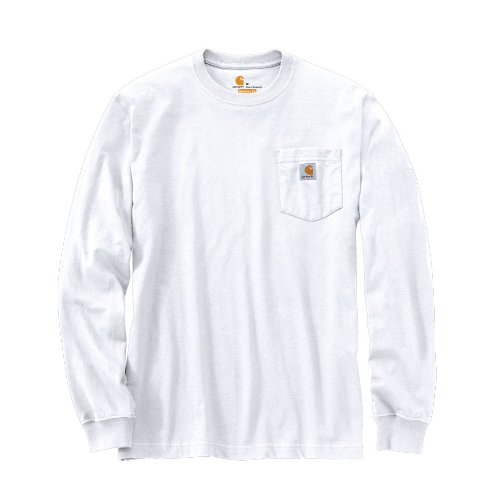 Carhartt Men's Cotton Loose Fit Heavyweight Long-Sleeve Pocket White 4XL Tall